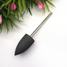 Фреза Полировщик силиконовый, конус (10х20 мм) черный