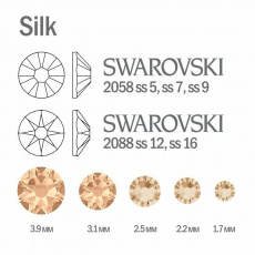 Стразы Swarovski Мини набор SILK F 30шт