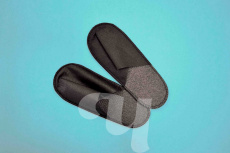 Тапочки Чистовье с закрытым мысом ЧЕРНЫЕ, 1 пара, арт. 603-154