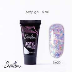 Акригель Serebro 20 с шиммером, 15 мл