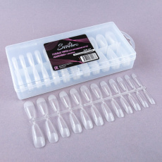 Типсы Serebro гелевые "Балерина" глянцевые, 240 шт