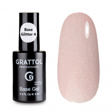 База Grattol Glitter №04 каучуковая, 9 мл