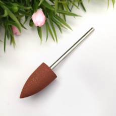 Фреза Полировщик силиконовый, конус (10х20 мм) коричневый
