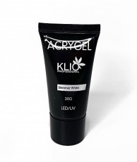 Акригель Klio камуфлирующий с шиммером White, 30 мл*