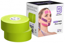 Кинейзио тейп BB Tape 2,5 см*5 м (Face Pack Лайм 2 рул)