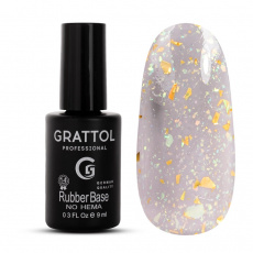 База Grattol Glitter №20 каучуковая, 9 мл дата изг.:04.2023