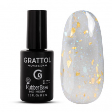 База Grattol Glitter №18 каучуковая, 9 мл