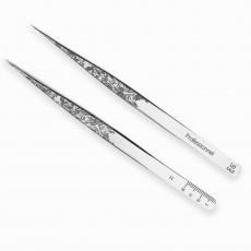 Пинцет Le Maitre Professional для ресниц Diamond Folk H