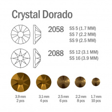 Стразы Swarovski Мини набор DORADO 30 шт