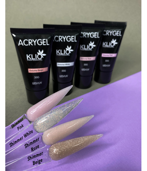 Акригель Klio камуфлирующий с шиммером White, 30 мл* - «Bloom»