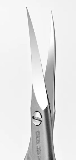 Ножницы RuNail  Expert маникюрные 90/15 мм №601 - «Bloom»