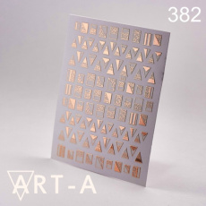 Наклейка Art-A 3D 382 Розовое золото