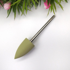 Фреза Полировщик силиконовый, конус (10х20 мм) светло-желтый