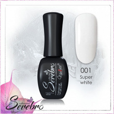 Гель-лак Serebro 001 Super white, 11 мл