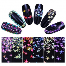 Звезда 3D для дизайна голубой/розовый