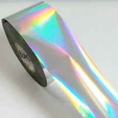 Фольга переводная Bloom 1м глянцевая "Серебро голография"