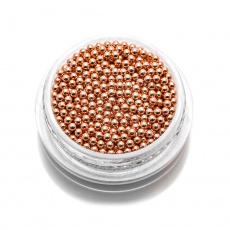 Бульонки металл 1 мм (розовое золото)