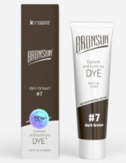 Краска Bronsun для бровей и ресниц №7 (темно-коричневый), 15 мл