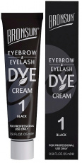 Краска Bronsun для бровей и ресниц №1 (черный), 15 мл