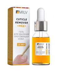 Кератогель MILV GOOD BYE CUTICLES для удаления ороговевшей кожи, 15 мл МЁД арт. 20173