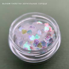 Пайетки Bloom зеркальные "Сердце"