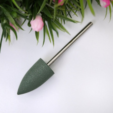 Фреза Полировщик силиконовый, конус (10х20 мм) зеленый