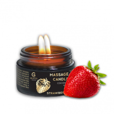 Свеча Grattol Premium для массажа на кокосовом и соевом воске, 30 мл Strawberry