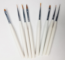 Кисти набор для наращивания и росписи ногтей, 8 шт
