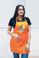 Фартук Bloom мастера цветной с логотипом Оранжевый