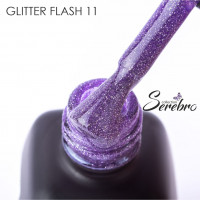 Гель-лак Serebro Glitter flash светоотражающий 11, 11 мл