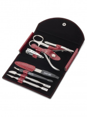 Набор маникюрный Silver Star МН 08-2, красный, 8 предметов*