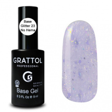 База Grattol Glitter №23 каучуковая, 9 мл