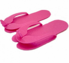 Тапочки White line 5 мм розовые LOVE 20 пар