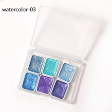 Краска акварельная "Морская", 6 цветов