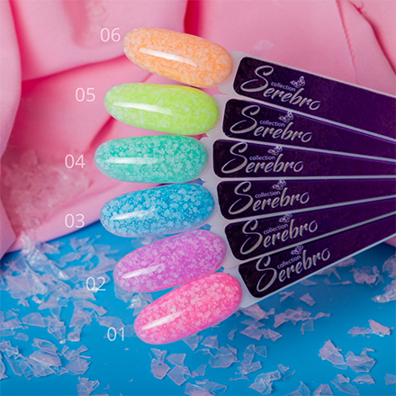 Гель-лак Serebro Snow flakes 03, 5 мл - «Bloom»