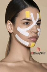 Кинейзио тейп BB Tape 2,5 см*5 м (Face Pack белый 2 рул)