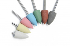 Фреза Полировщик силиконовый, конус (10х20 мм) голубой