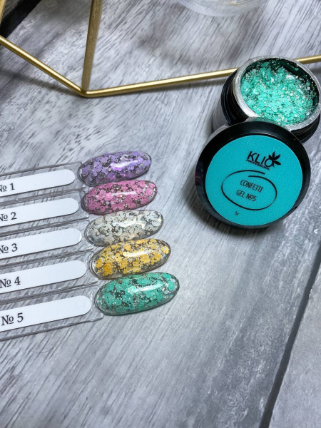 Гель Klio CONFETTI 02, 5 гр - «Bloom»