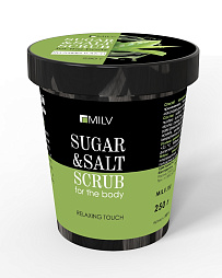Скраб Milv сахарно-солевой Зеленый чай, 250 мл