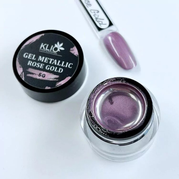 Гель-краска Klio METALLIC ROSE GOLD, 5 гр - «Bloom»