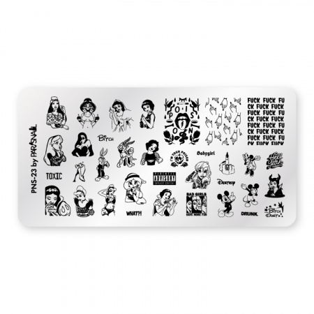 Пластина для стемпинга ParisNail pns-23 - «Bloom»