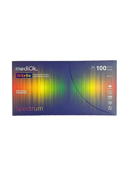 Перчатки Mediok нитрил XS (Spectrum)  50 пар