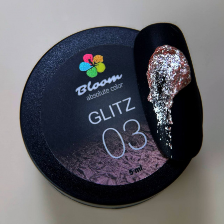 Гель Bloom GLITZ №03 (розовое золото) 5 мл - «Bloom»