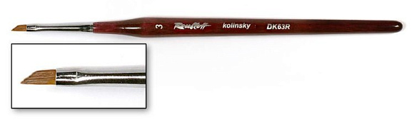 Кисть Roubloff DK63R №3 (наклонная,колонок,борд.ручка)*