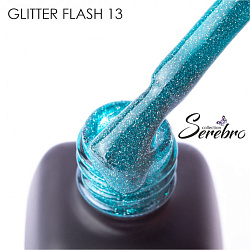 Гель-лак Serebro Glitter flash светоотражающий 13, 11 мл