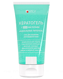 Кератогель MILV GOOD BYE CUTICLES Идеальные пяточки, кислотный в тубе, 150 мл, арт.18746