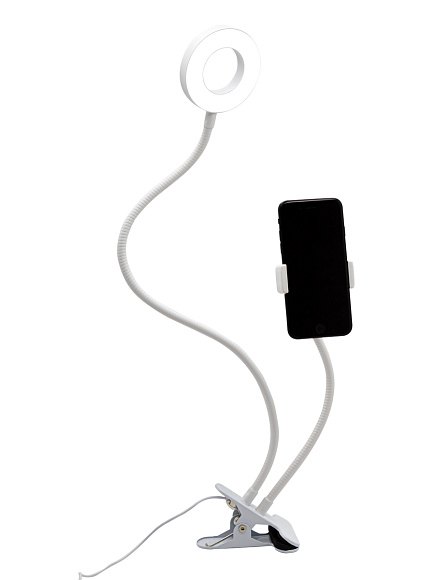 Лампа ARTSTYLE TL-604W, белая, с держателем для телефона*
