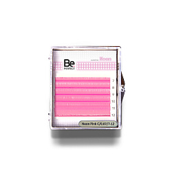 Ресницы Be Perfect цветные Neon Pink MINI MIX D 0,07*7-12 мм