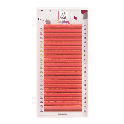 Ресницы Le Maitre цветные MIX Neon Red L 0,07*10-15 мм