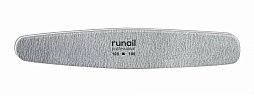 Пилка ruNail овал серая 100/180 арт. 4766